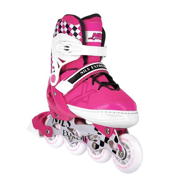 Αυξομειούμενα Πατίνια Roller NA 13911 A INLINE SKATES NILS EXTREME ΡΟΖ-LARGE(39-42) - σε 12 άτοκες δόσεις