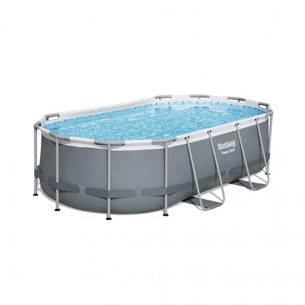 56620 POWER STEEL OVAL POOL 427X250X100CM - Σε 12 Άτοκες Δόσεις