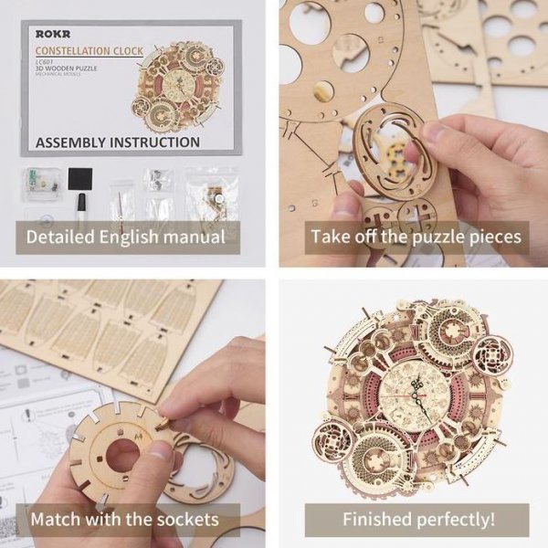 ROBOTIME Zodiac Wall Clock LC601 - σε 12 άτοκες δόσεις