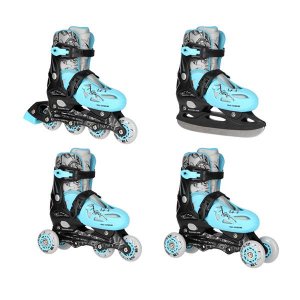 Αυξομειούμενα Πατίνια Roller Inline/Ice-Skates Nils Extreme NH0320A 4 ΣΕ 1