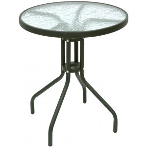 Τραπέζι Ανθρακί Μεταλλικό Στρογγυλό - Ø60xΗ72cm