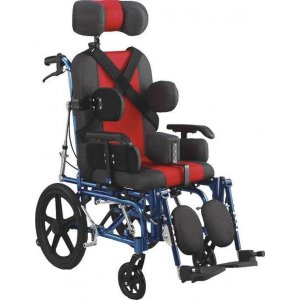 Αναπηρικό Αμαξίδιο Τετραπληγίας, Αλουμινίου, με Μεσαίους Συμπαγείς Τροχούς, Ανυψούμενα και Αποσπώμενα Υποπόδια, Πτυσσόμενα Πλαϊνά, Αναπαυτικό Κάθισμα - 0808612 - Σε 12 άτοκες δόσεις