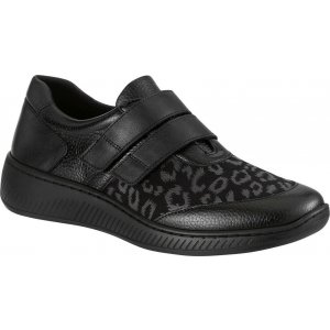 Naturelle Ανατομικό Υπόδημα, Μαύρο δέρμα, neoprene, ανθεκτικά στο νερό, Τακούνι 3cm Brick
