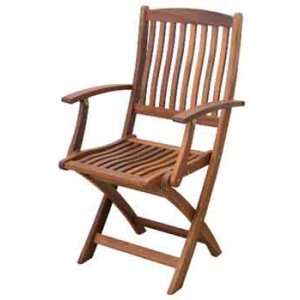Καρέκλα Ξύλινη Πτυσσόμενη με Μπράτσα Ακακία - W52xD56xH45/93cm