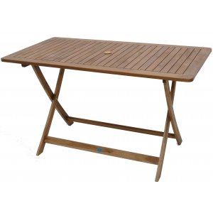 Tραπέζι Ξύλινο Παραλληλόγραμμο Πτυσσόμενο Aκακία - L140xW75xH75cm