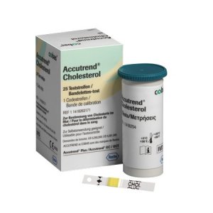 Ταινίες Μέτρησης Χοληστερίνης συσκευής Accutrend Plus Roche Accutrend Cholesterol 25τμχ