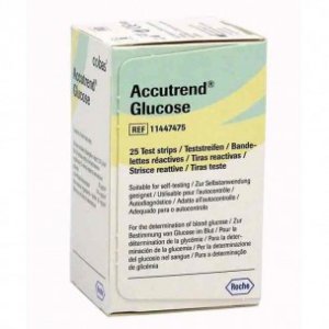 Ταινίες Μέτρησης Σακχάρου συσκευής Accutrend Plus Roche Accutrend Glucose 25τμχ