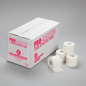 Πακέτο 24 Τεμαχίων Pro-Lastic Tear Stretch Tape Ελαστικός Αυτοσυγκρατούμενος Επίδεσμος 5.0cm x 6.85m - Λευκό