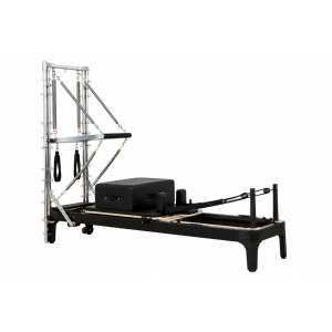 Viking Alluminium Pilates Reformer with Half Tower (Black) - 106940 - Σε 12 Άτοκες Δόσεις