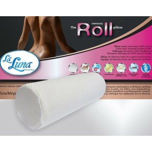 La Luna Roll Μαξιλάρι Ύπνου Memory Foam Ανατομικό Μέτριο 15x45cm - Σε 12 άτοκες δόσεις