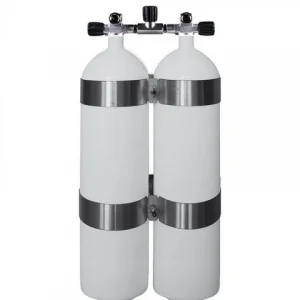 BTS Twinset Steel Cylinders 15 litre, 230 bar, DIR Style - OMS bands - Σε 12 Άτοκες Δόσεις