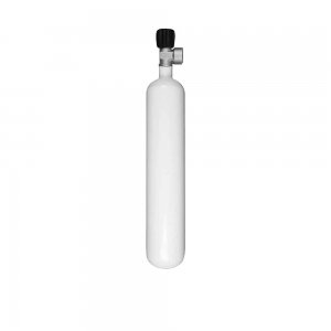 BTS 1 LITER STEEL 230 BAR WHITE COMPTEC VALVE W21,8 INNERT GAS CONNECTOR - Σε 12 Άτοκες Δόσεις