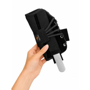 Medical Brace Velvet Wrist Νάρθηκας Καρπού 20cm Αριστερής Πλευράς σε Μαύρο Χρώμα