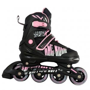 Αυξομειούμενα Πατίνια Roller GC BW Μαύρο/Ροζ IN-LINE SKATES Large (39-42) - σε 12 άτοκες δόσεις