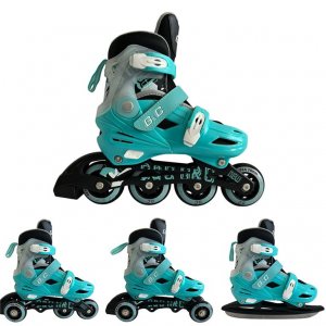 Αυξομειούμενα Roller GC BW125 ΣΕΤ 4 ΣΕ 1 INLINE SKATES  Μπλε/Μαύρο-SMALL (31-34) - σε 12 άτοκες δόσεις