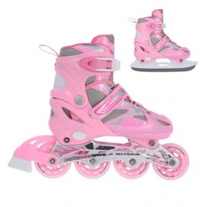 Αυξομειούμενα Roller NH18366 2 ΣΕ 1 Ροζ Medium(35-38) IN-LINE SKATES/HOCKEY ICE SKATES - σε 12 άτοκες δόσεις