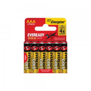 Αλκαλικές μπαταρίες EVEREADY GOLD from ENERGIZER AΑΑ-LR03 DHP6 EU - 130073 - Σε 12 Άτοκες Δόσεις