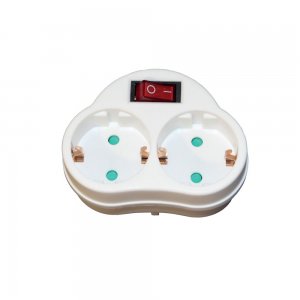 Αντάπτορας  2 θέσεων σούκο με διακόπτη ON/OFF Λευκό KF-ZΒ-01/02Κ TELCO - 150097