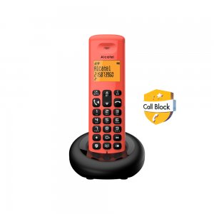 Ασύρματο τηλέφωνο με δυνατότητα αποκλεισμού κλήσεων E260 EWE ALCATEL Κόκκινο - 010073 - Σε 12 Άτοκες Δόσεις