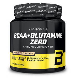 BCAA+Glutamine Zero 480g (BIOTECH USA) - Peach - 5999076229420 - Σε 12 Άτοκες Δόσεις