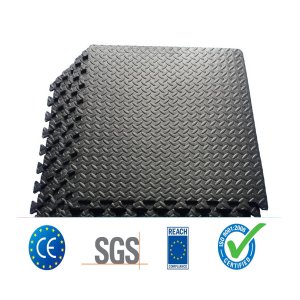VIKING Δάπεδο προστασίας Puzzle 12mm Μαύρο (4 Τεμάχια) - 103483 - Σε 12 Άτοκες Δόσεις