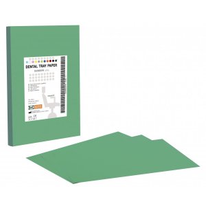 Χαρτί οδοντιατρικής ταμπλέτας - Πράσινο (250τμχ) - 18cm x 28cm - 109.301.G