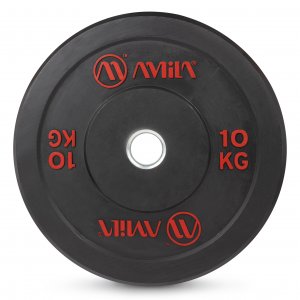 Δίσκος AMILA Black R Bumper Slim 50mm 10Kg - 84832 - σε 12 άτοκες δόσεις