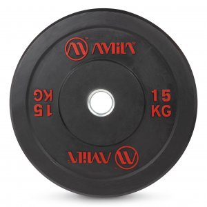 Δίσκος AMILA Black R Bumper Slim 50mm 15Kg - 84833 - σε 12 άτοκες δόσεις