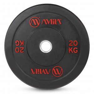 Δίσκος AMILA Black R Bumper Slim 50mm 20Kg - 84834 - σε 12 άτοκες δόσεις