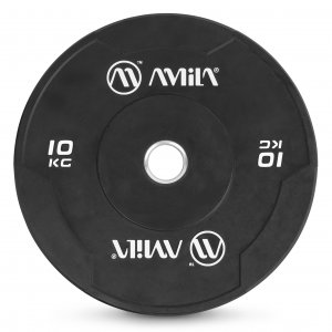Δίσκος AMILA Black W Bumper Slim 50mm 10Kg - 84842 - σε 12 άτοκες δόσεις