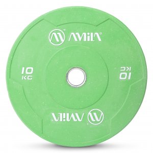 Δίσκος Color Bumper Plate Slim 50 mm 10 kg – Πράσινο - 84847 - σε 12 άτοκες δόσεις