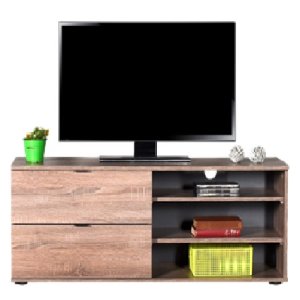 ΕΠΙΠΛΟ TV  ΜΕ ΔΥΟ ΣΥΡΤΑΡΙΑ ΚΑΙ ΤΡΙΑ ΡΑΦΙΑ 120x35x48 εκ LATTE - 612-4559-32 - σε 12 άτοκες δόσεις