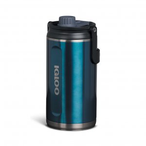 Igloo Ποτήρι Θερμός Πλαστικό / Ανοξείδωτο BPA Free 1.892lt Μπλε με Καλαμάκι