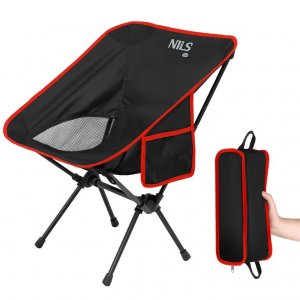 Καρέκλα Παραλίας NILS CAMP NC3320 ULTRA LIGHT Μαύρο/Κόκκινο - σε 12 άτοκες δόσεις