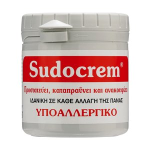 Sudocrem Καταπραϋντική Κρέμα για την Αλλαγής της Πάνας με Αντιερεθιστικούς Παράγοντες, 250 gr