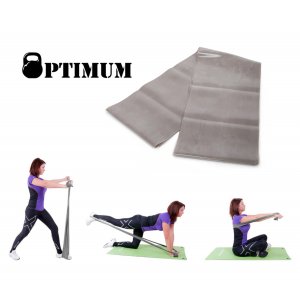 LATEX GYM BAND 200X15CM ΓΚΡΙ (ΜΕΣΑΙΟ) OPTIMUM-CX-CE1005-45/2 - σε 12 άτοκες δόσεις