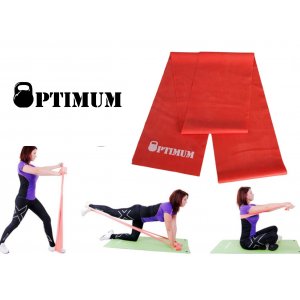 LATEX GYM BAND 200X15CM ΚΟΚΚΙΝΟ (ΜΑΛΑΚΟ) OPTIMUM-CX-CE1005-35/2 - σε 12 άτοκες δόσεις