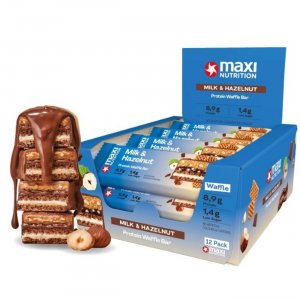 MAXI NUTRITION MILKY WAFFLE PROTEIN BAR 40G   Hazelnut Spread