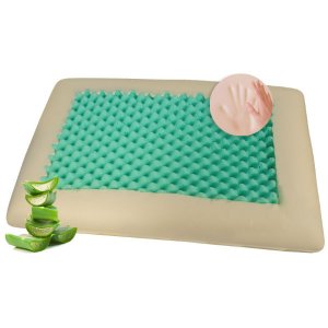 Μαξιλάρι Ύπνου Classic Memory Foam Visco Elastic Massage Aloe Vera 60x40x13