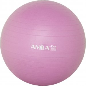 Μπάλα Γυμναστικής AMILA GYMBALL 45cm Ροζ Bulk - 48086 - σε 12 άτοκες δόσεις