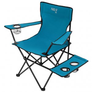 NILS CAMP Καρέκλα Καμπινγκ/Hiking Πτυσσόμενη με Βάση NC6013 Μπλε/Γκρι - σε 12 άτοκες δόσεις
