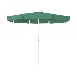 Ομπρέλα με Άνοιγμα 3m Πράσινη με Αεραγωγό, Κλίσιμο με Μανιβέλα και Μονοκόμματο Ιστό - 12092