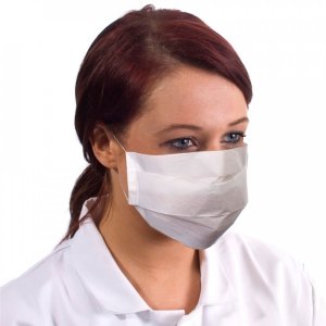Μάσκα ιατρική μιας χρήσης χάρτινη 1ply με λάστιχο - Λευκή (100τμχ) - 121.014.W