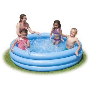 Πισίνα παιδική στρογγυλή με δακτύλιους, μπλε - Διαστάσεις: 114x25cm - Ηλικία: 3+
