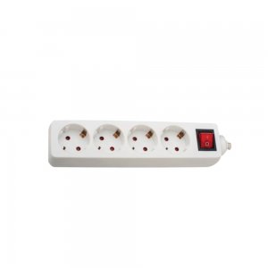 Πολύπριζο 4 Θέσων με διακόπτη Λευκό KF-B-04KA - 150128 - Σε 12 Άτοκες Δόσεις