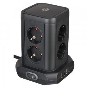 Πολύπριζο επιτραπέζιος πύργος 8 θέσεων 4 USB και διακόπτη 1153560000 BRENNENSTUHL - 150157 - Σε 12 Άτοκες Δόσεις