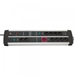 Πολύπριζο προστασίας 1392000230 Premium Protect Line 120000A 11 θέσεων Master Slave 2 USB αλουμινίου με 2 διακόπτες - 150143 - Σε 12 Άτοκες Δόσεις