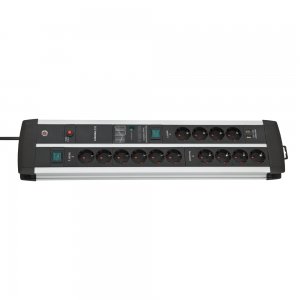 Πολύπριζο προστασίας 1392000232 Premium Protect Line 120000A 14 θέσεων 2 USB αλουμινίου με 2 διακόπτες - 150142 - Σε 12 Άτοκες Δόσεις