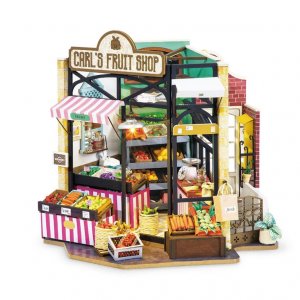 ROBOTIME DG142 Carl’s Fruit Shop – Happy Corner DIY Dollhouse - σε 12 άτοκες δόσεις