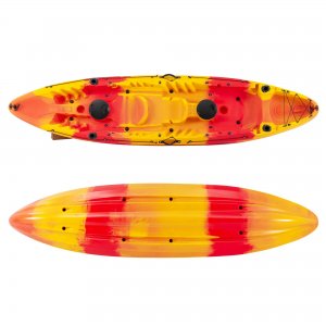 SCK Nereus HD Θαλάσσιο καγιάκ 3 θέσεων - Κόκκινο/Κίτρινο - 372x88x40cm- Σε 12 Άτοκες Δόσεις